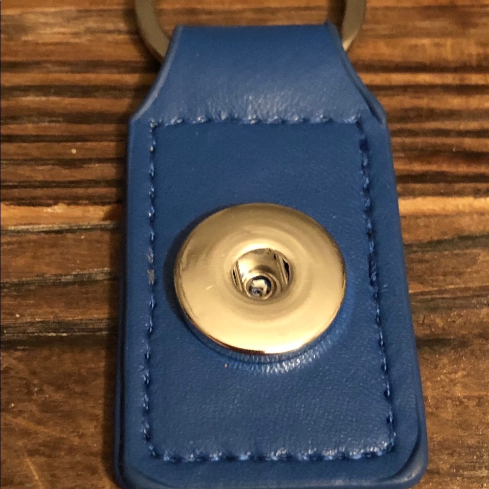 Interchangeable Royal Blue Snap Keychain 18mm